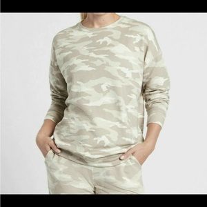 Athleta balance pullover oatmeal camo